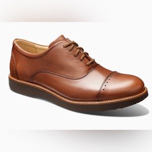 Samuel Hubbard Mens Size 13 Market Cap Wingtip Whiskey Leather
